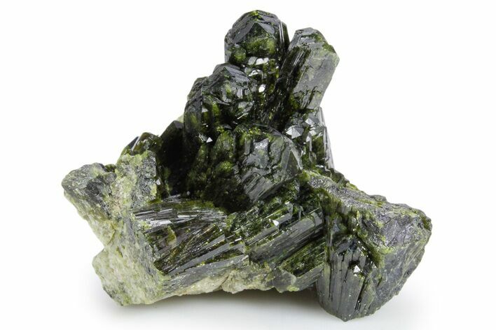 Lustrous Epidote Crystal Cluster - Peru #358416